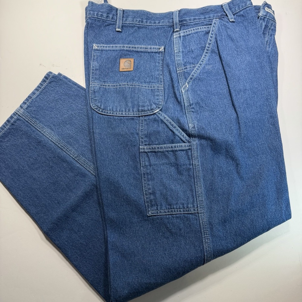 Carhartt Men's Blue Denim Carpenter Jeans 44x30 Med Wash